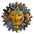 Talavera 12" Sun Face with Rays Wall Decor, Detailed, Assorted Colors