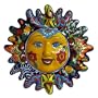 Talavera 12" Sun Face with Rays Wall Decor, Detailed, Assorted Colors