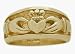 Traditional 10 Karat Yellow Gold Claddagh Knot Ring