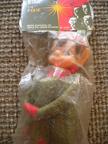 Vintage Brite Starr Elf Pixie Christmas Decoration 1940s in Original Package