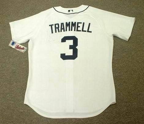 ALAN TRAMMELL Detroit Tigers Majestic Athletic AUTHENTIC Home Baseball Jersey, 44/LARGE