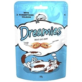 DREAMIES Salmon Cat Treats 60 g (Pack of 8)