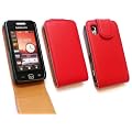 EMARTBUY SAMSUNG S5230 TOCCO LITE LUXURY PU LEATHER FLIP CASE/COVER/POUCH RED / TAN