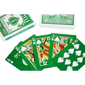  Bicycle Rider Back Green Deck with Gaff Cards for Magic