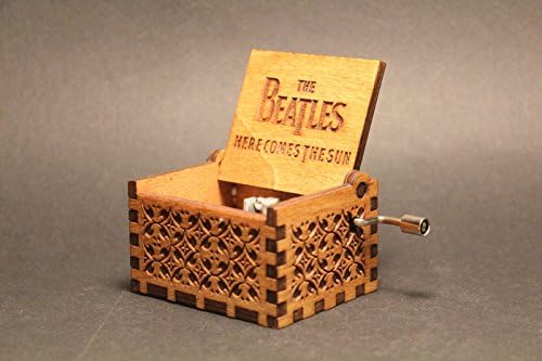 Engraved Wooden Music Box The Beatles Here Comes The Sun