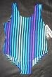 Girls 1 PC U-Back Blue/Green/Purple Stripe