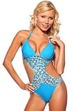 Sexy One Piece Cross Print Monokini Swimsuit Bikini