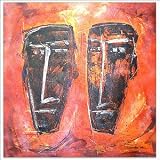 Black Faces Painting - Bali Artwork - CraftNetwork - New
