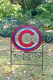 Chicago Cubs Glass Yard Sign