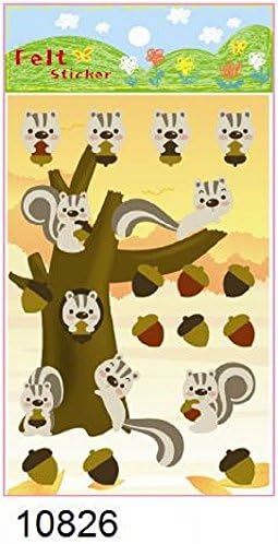 Squirrel Soft Felt Stickers