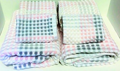 Beautiful Kassatex Bambini Carnavale Bath Towel in Pink 'Carnavale' 100% Egyptian Cotton Bath Towel (Set of 6)