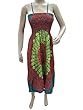 Boho Dress Casual Wear Blue Cotton Printed Cotton Spaghetti Dress for Womans