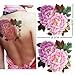 GGSELL Extra large size pink peony flower temporary tattoos 8.66
