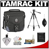 Tamrac 5502 Explorer 2 Digital SLR Photo / Camera Bag (Black) + Tripod + Nikon Cleaning Kit for Nikon D3100, D3200, D5000, D5100, D7000, D700, D800, D4 Digital SLR Cameras