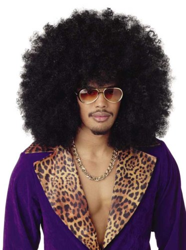 Cover image : Adult Super Jumbo Black Afro Costume Wig