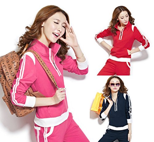 【ARINCO】 レディース ライン デザイン ジャージ 上下 セット セクシー カジュアル スリム効果 大きい サイズ M L XL XXL