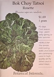 Bok Choy Tatsoi Rosette Heirloom Seeds 175 Seeds