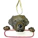 Chocolate Labrador Retriever Dog Santa's Pal Christmas Ornament