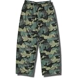 Calvin Klein Microfiber Flannel Lounge Pants for Children in Olive Green Camouflage