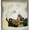 Kids Line Pram Boa Blanket with Monkey Embroidery (Ecru)