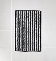Chenille Striped Bath Pedestal Mats