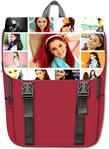 Halocow Custom Ariana Grande Casual Shoulders Backpack unique design Red