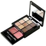 NYX Cosmetics Nude On Nude Natural Look Kit 9 Eyeshadows 2 Lip Colors with Mirror and Applicator