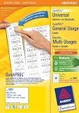 Produkt-Bild: Avery Zweckform 3671 Universal Etiketten 64x45 mm Inkjet Laser Copy wei&szlig;