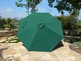Replacement umbrella canopy for 11ft 8 ribs , Green (Canopy only)