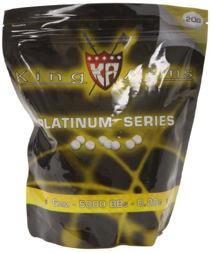 Soft Air King Arms Platinum Series 5,000 Count .20g BBs (White)