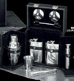 Search : Bey-Berk BS913 Black Leather 10 Piece Flask/ Shaker Set