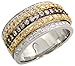 14 Karat Zwei-Tonen Gold Damen Diamanten Ring, mit 1.10 Karat Brilliantschliff Diamanten, (10mm) breit