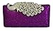 Chicastic Mesh Rhinestone Peacock Hard Box Wedding Cocktail Clutch Purse