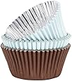 Sweet Creations 36 Count Stay Colorful Baking Cupcake Paper, Brown/Light Blue