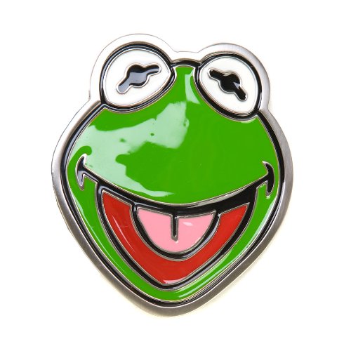 The Muppets Kermit the Frog Face Enameled Belt Buckle-image