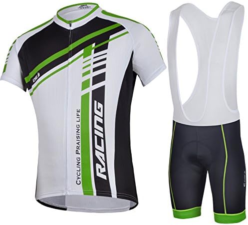 CHEJI 2014 Cycling Jersey Short Sleeve BIB Shorts Set Silicon Gel Padded Men's Bicycle Sportwear Bike Clothing