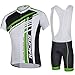 CHEJI 2015 Cycling Jersey Short Sleeve BIB Shorts Set Silicon Gel Padded Men's Bicycle Sportwear Bike Clothing