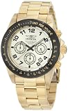 Stainless Steel 18k Gold Ion-Plated Speedway Quartz Chronograph White Dial