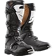 Thor MX Quadrant 1 Men's Dirt Bike Motorcycle Boots w/ Free B&F Heart Sticker Bundle - Black