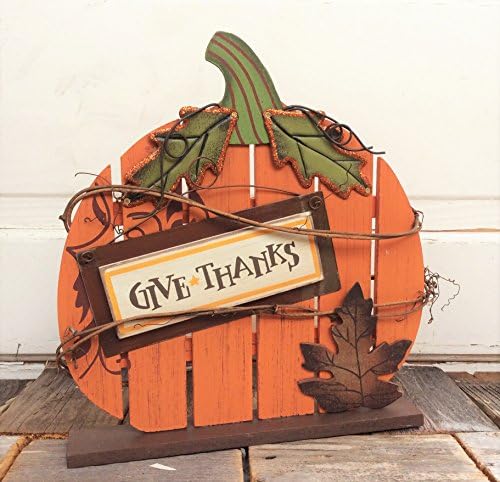 AG Designs Fall Decor - Wood Pallet Pumpkin Give Thanks #16FAL01