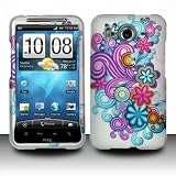 HTC Inspire 4G Accessory - Colorful Blossoming Spring Flower Protective Hard Rubberized Case Cover Design for ATandT