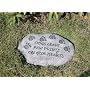 Evergreen 84576 Garden Stone, Dogs Leave Paw Prints on Our Hearts, 11.5-Inches x 7-Inches