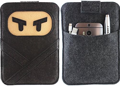 Brila Apple Ipad Mini / Ipad Mini 2 Wool Felt Sleeve Case, Angry Ninja Tablet Case for Ipad Mini Retina and Ipad Mini. With Free Keychain.