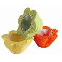 4" Sisal Flower Shape Planter- Lime Green