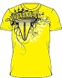 THROWDOWN "ORNAMENTAL" YELLOW MMA T-SHIRT SIZE LARGE