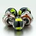 5 Black Yellow Pattern Beads Bracelets Fits title=