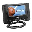 Haier HLTD7 7-Inch Handheld HDTV with Built-In DVD Player, Black
