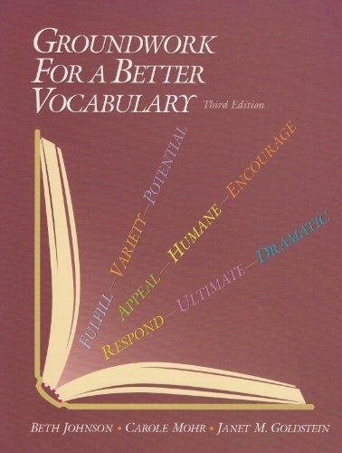 groundwork for a better vocabulary