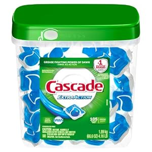 Cascade ActionPacs Dishwasher Detergent Fresh Scent (105 Count)