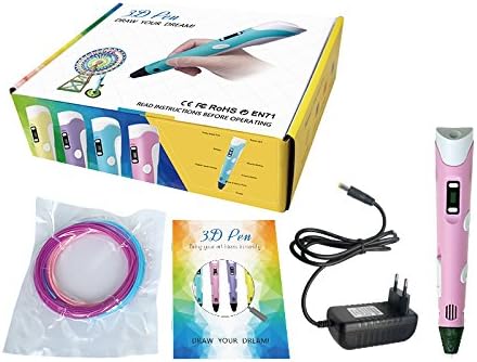 Home Wing™ 3D Printing Doodle Pen with LCD Screen ABS PLA Avaliable Free 25G ABS Filament Pink